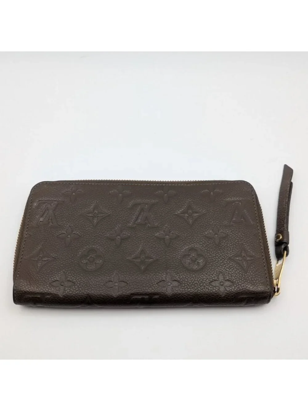 Louis Vuitton Zippy Organizer Monogram Empreinte Brown Wallet Zip Around Travel